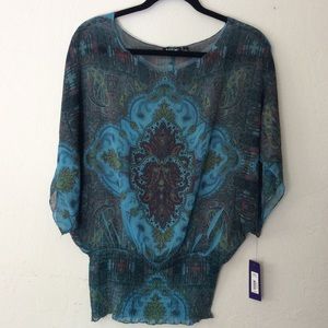 Apt. 9 Sheer Kimono Sleeve Top